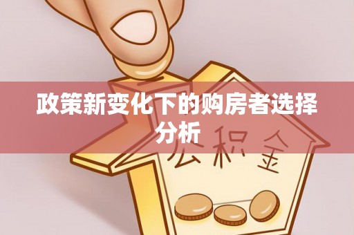 张掖政策新变化下的购房者选择分析